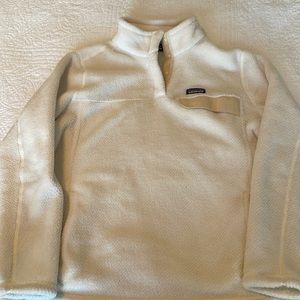 Patagonia xxl Women's Re-Tool Snap-T® Fleece Pullover raw linen white. Like new